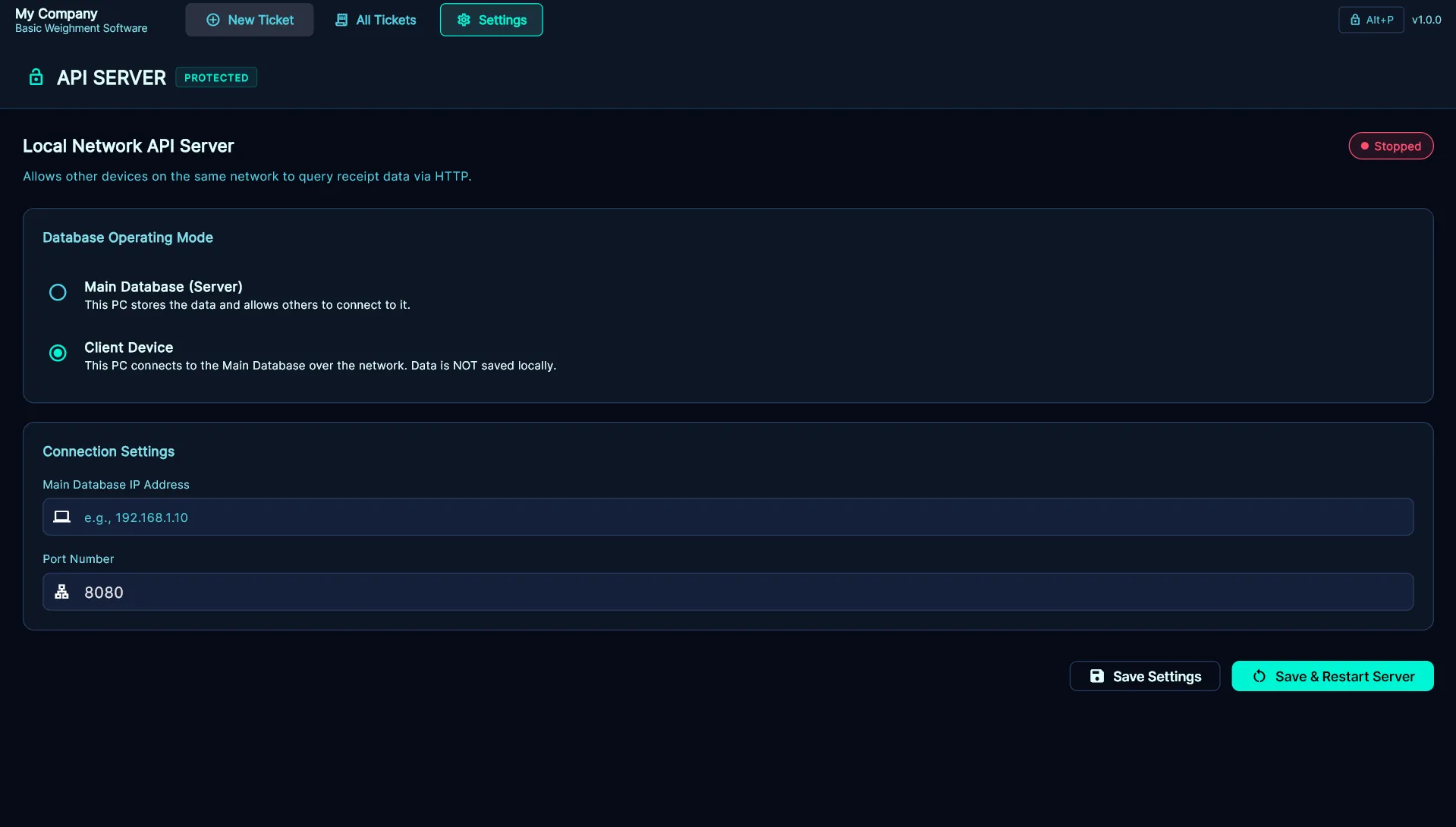 Local API Server