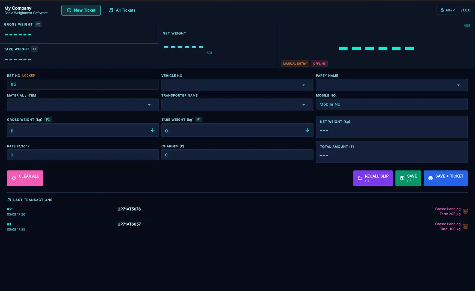 Dark Mode Interface